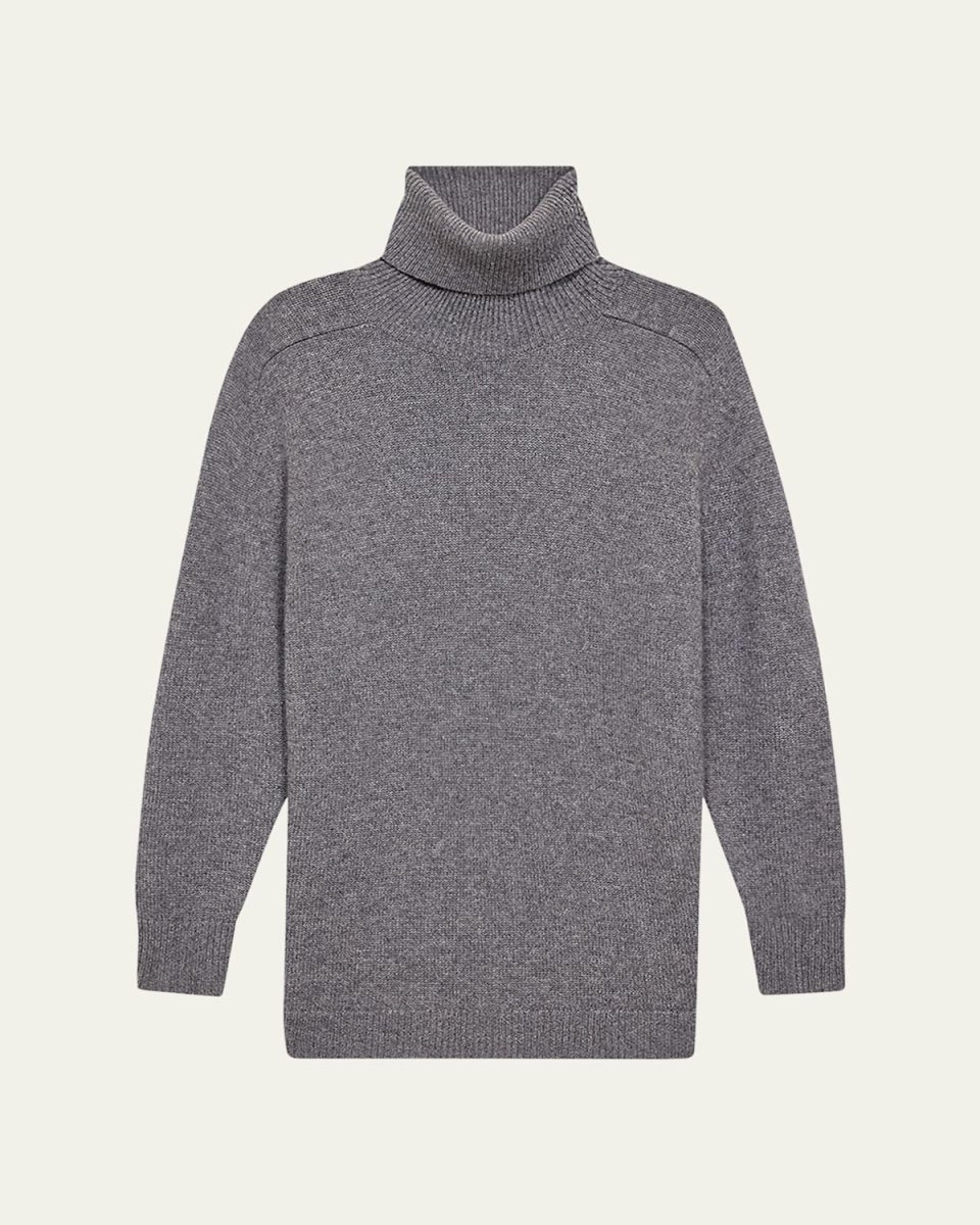 Long Oversized Cashmere Turtleneck Sweater